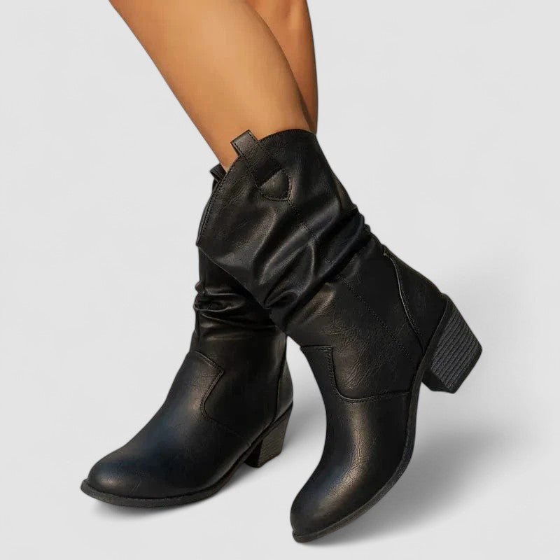 Eleonora | Botas Efecto Slouch con Tacón