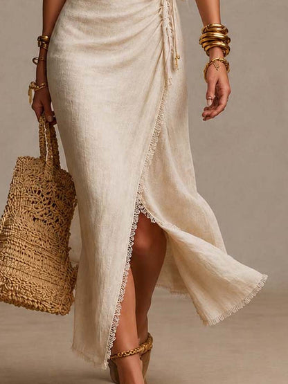 Vestido Midi de Lino Marina - Anaïs Milano - vista 4