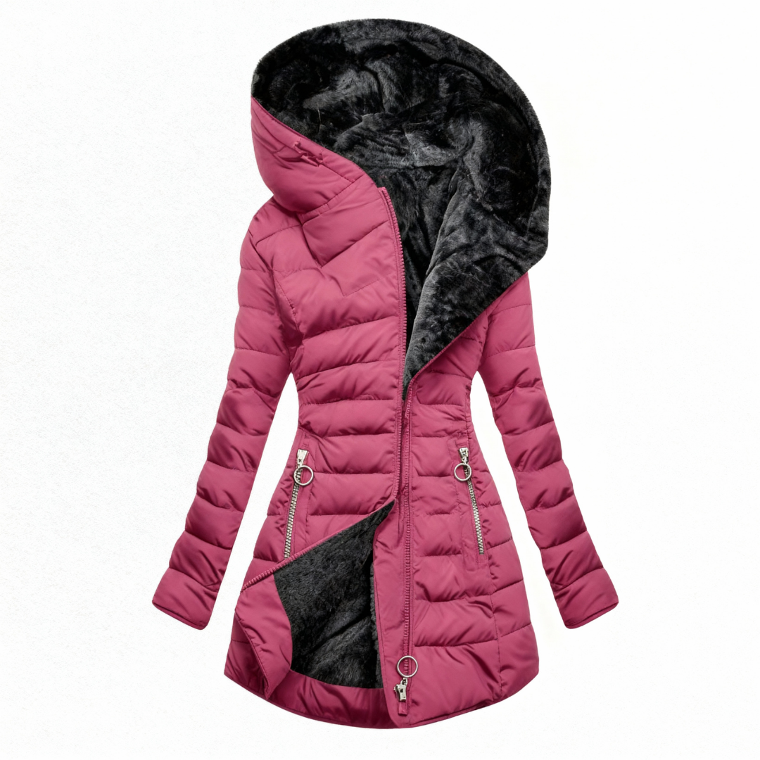 Ophelia abrigo impermeable acolchado, color rosa