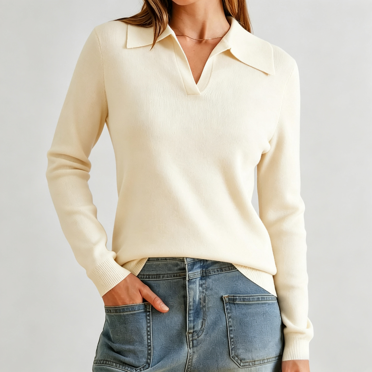 Elia | Jersey de Cuello de Pico
