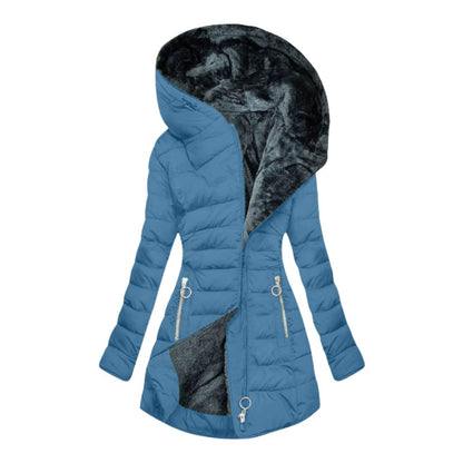 Ophelia abrigo impermeable acolchado, color azul