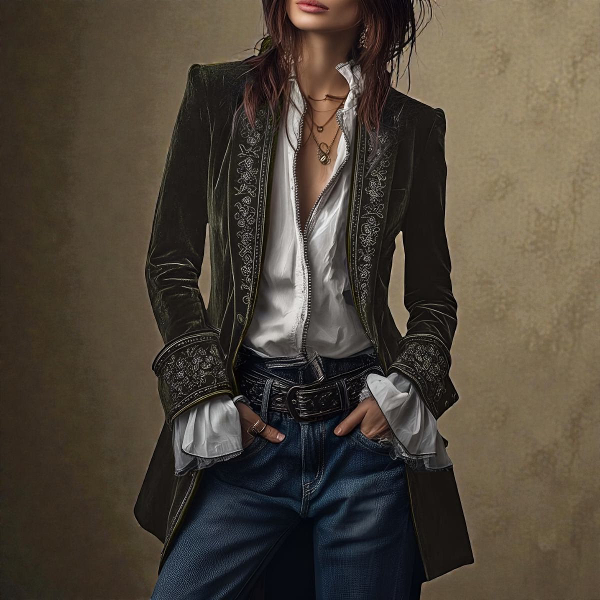 Nuria | Chaqueta Elegante de Terciopelo