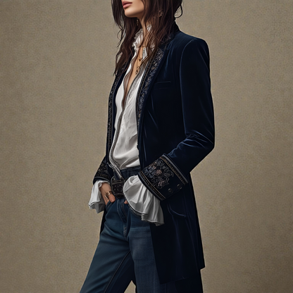 Nuria | Chaqueta Elegante de Terciopelo