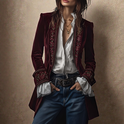 Nuria | Chaqueta Elegante de Terciopelo