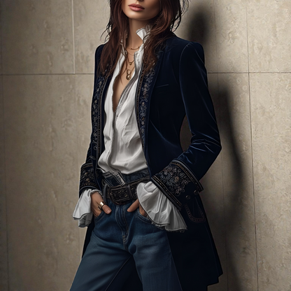 Nuria | Chaqueta Elegante de Terciopelo