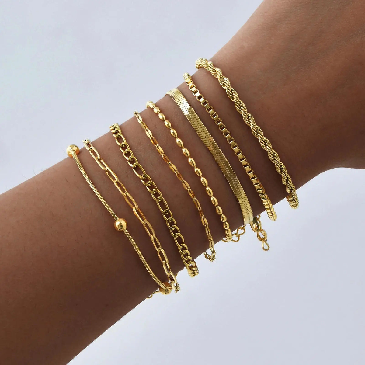 Fabiola - Pulsera de cadena espiga dorada