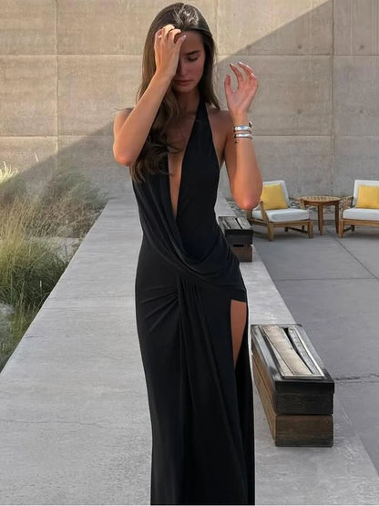 Vestido Drapeado Escote Halter Selene - Anaïs Milano - vista 5
