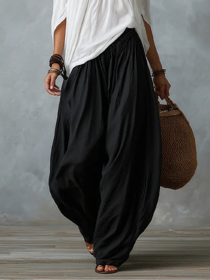 Valentina | Top Blanco Off-the-Shoulder y Conjunto de Pantalón Lantern Ancho