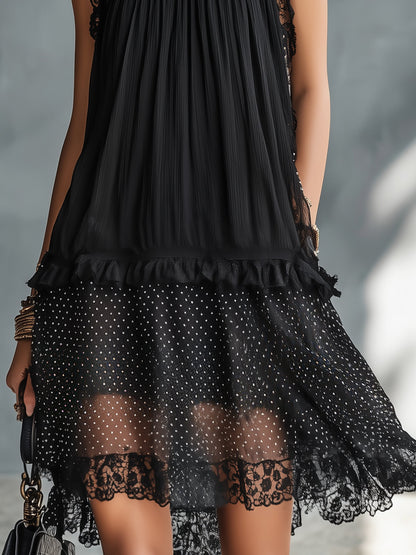 katerina | Vestido Mini de Encaje Negro
