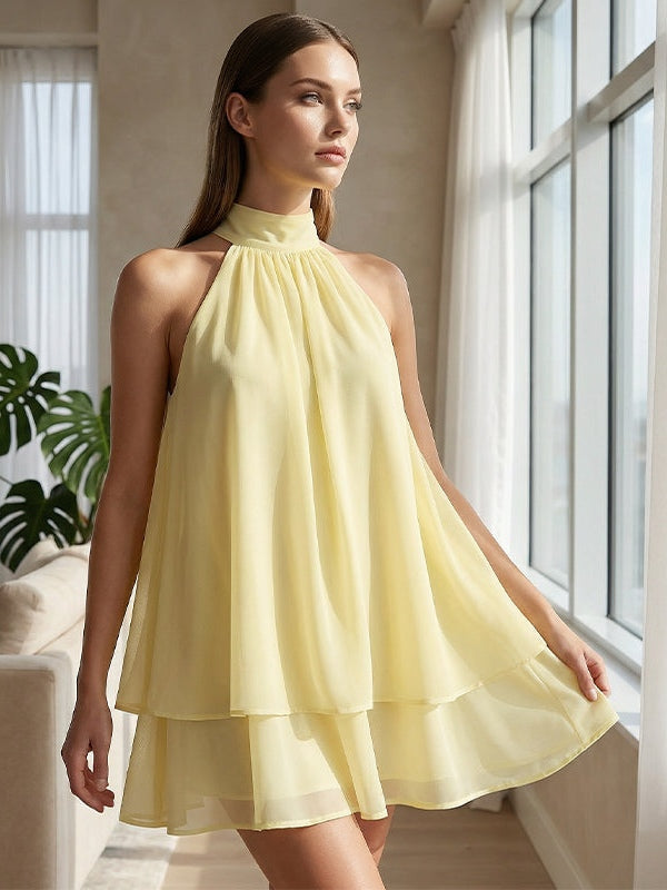 Plume | Mini Vestido Ligero y Vaporoso de Capas Superpuestas