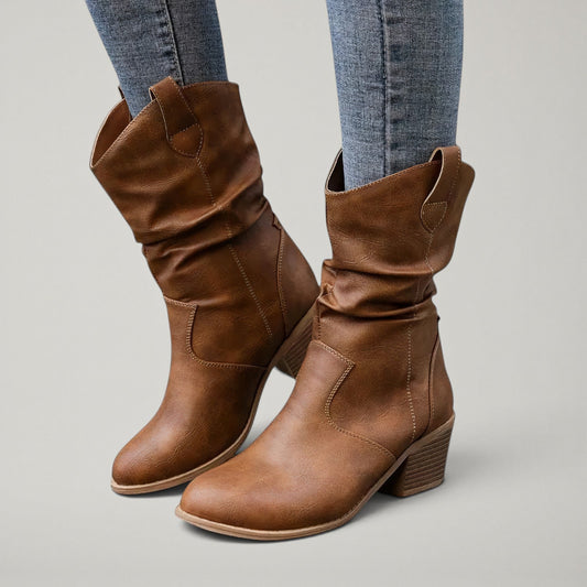 Eleonora | Botas Efecto Slouch con Tacón