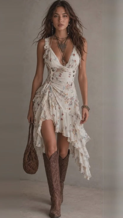 Susana | Vestido floral retro