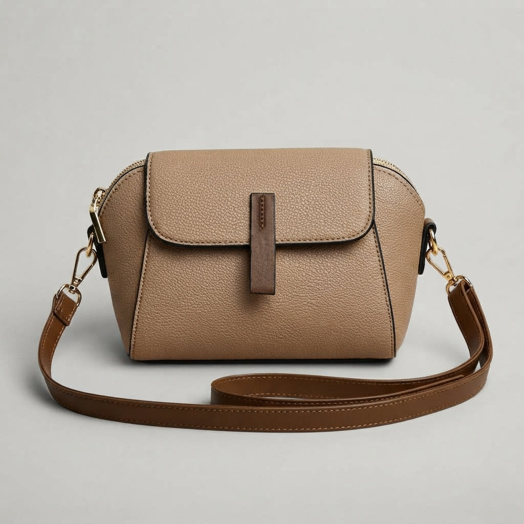 Soledad | Bolso Cruzado Estructurado Taupe