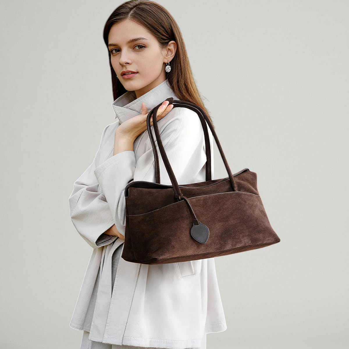 Ximena | Bolso de Ante Chocolate