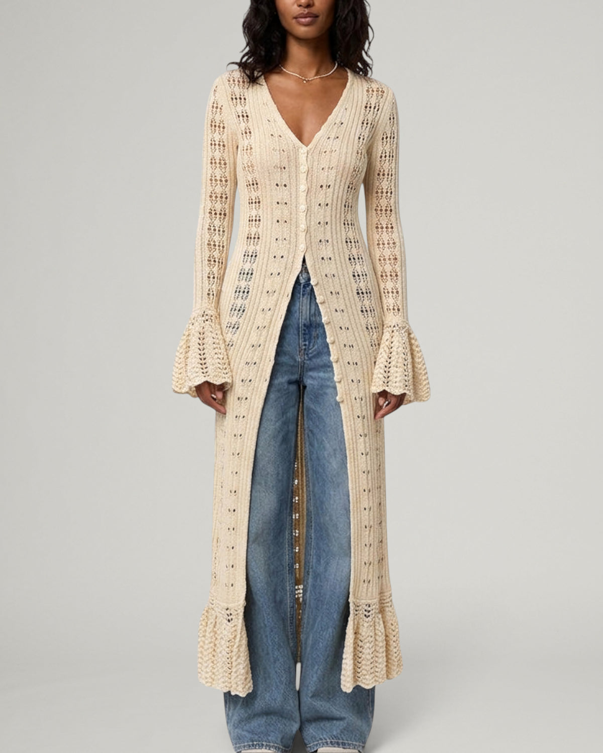 Yasmin | Cárdigan de Largo Maxi